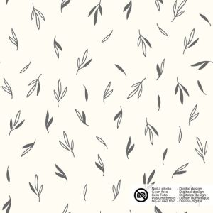 Baumwolljersey blätter offwhite