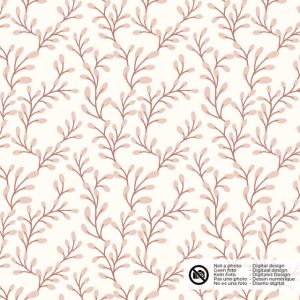 Baumwolle popeline zweige brick