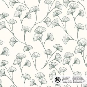 Baumwolle popeline blätter khaki grün