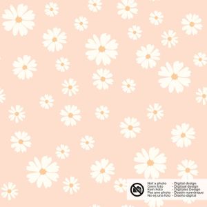 Baumwolle popeline blumen hellrosa