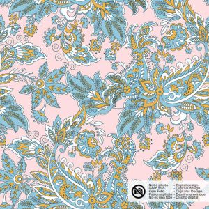 Baumwolle popeline paisley hellrosa