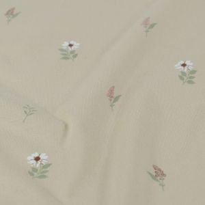 Baumwolljersey blumen beige
