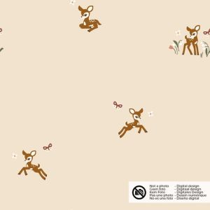 Baumwolljersey hirsch beige