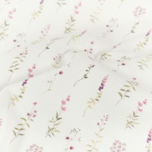 Ripp jersey digitaldruck blumen offwhite