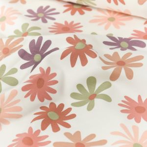 Sweat/french terry blumen offwhite