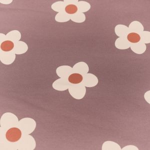 Sweat/french terry blumen mauve