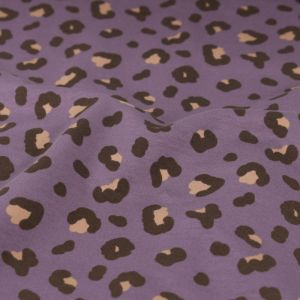 Sweat/french terry leopard mauve