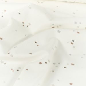 Baumwolljersey sterne offwhite