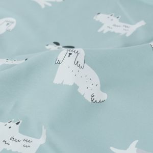 Sweat/french terry hunde babyblau