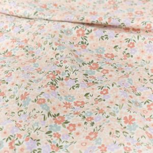 Baumwolljersey blumen offwhite