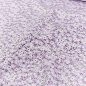 Baumwolljersey blumen flieder