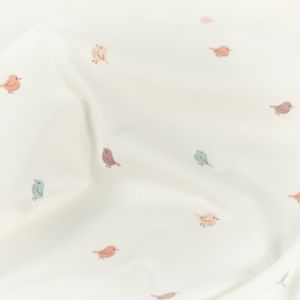 Baumwolljersey vögel offwhite