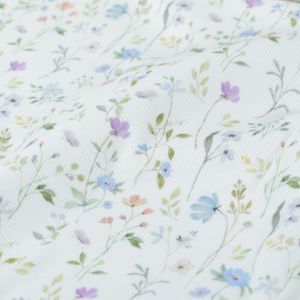 Ripp jersey digitaldruck blumen offwhite