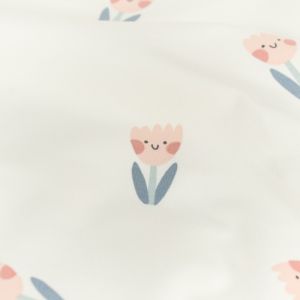 Sweat/french terry blumen offwhite