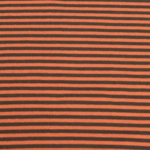 50x70 cm bündchenstoff gestreift 4mm taupe/orange