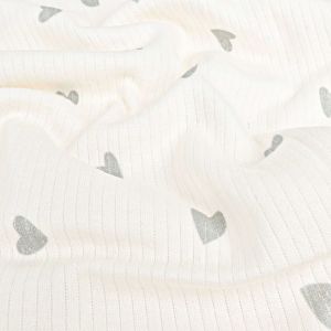 Ripp jersey herzen altgrün