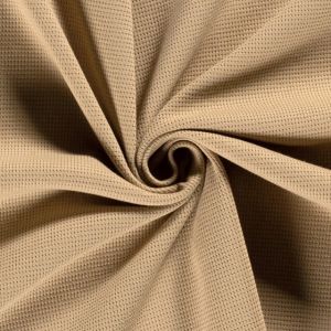 Gestrickter waffelstoff jersey hellbraun