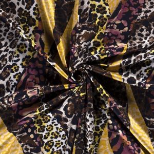 Jersey stoff discharge bedruckt tiger marine