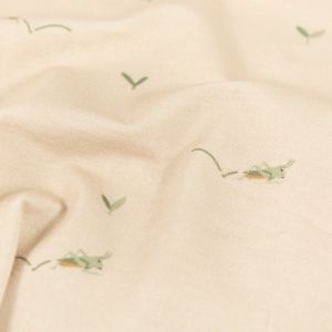 Baumwolljersey heuschrecken beige