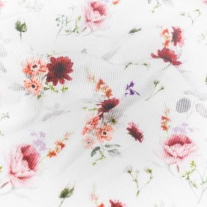 Ripp jersey digitaldruck blumen offwhite