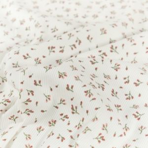 Ripp jersey blumen offwhite