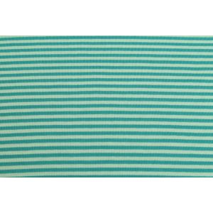 50x70 cm bündchenstoff gestreift 4mm mint/light mint