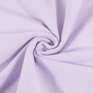 Bündchenstoff gestreift 1mm flieder