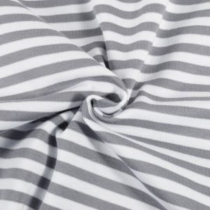 50x70 cm bündchenstoff gestreift 6mm grau