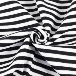 50x70 cm bündchenstoff gestreift 6mm schwarz