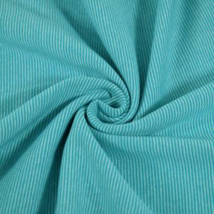 Bündchenstoff gestreift 1mm türkis