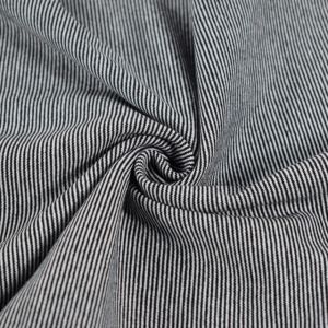 Bündchenstoff gestreift 1mm schwarz