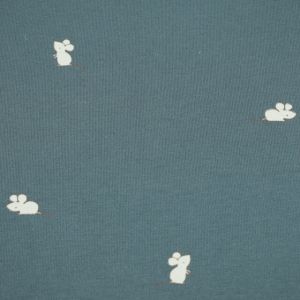 Baumwolljersey mäuse indigo