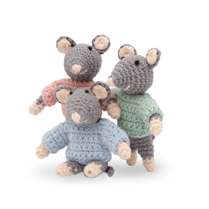 Häkelset - die drillinge - amigurumi diy kit