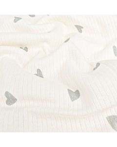 Ripp jersey herzen altgr&uuml;n