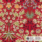 Dekostoff Panama Digitaldruck Blumen rot