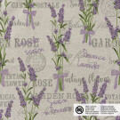 Dekostoff Leinen-Optik Digitaldruck Lavendel beige