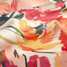 Dekostoff Panama Digitaldruck Blumen fuchsia/orange