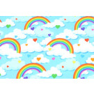 Baumwolljersey regenbogen hellblau