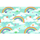 Baumwolljersey Regenbogen mint