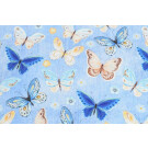 Baumwolljersey digitaldruck jeans look schmetterlinge hellblau