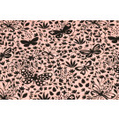 Baumwolljersey schmetterlinge lachs meliert