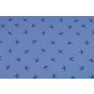 Baumwolljersey gefärbt, schwalben stahlblau