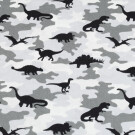 Baumwolle camouflage mit dinos grau