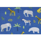 Baumwolle wilde tiere stahlblau