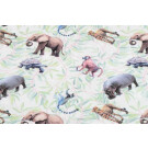 Baumwolljersey digitaldruck tiere offwhite
