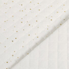 Stepp musselin rauten verstreute goldene punkte offwhite