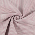 50x70 cm Bündchenstoff gestreift 1mm hell mauve
