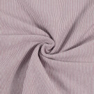 50x70 cm Bündchenstoff gestreift 1mm mauve