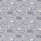 Baumwolle popeline Elefanten grau