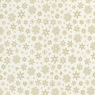50x145 cm Baumwolle Christmas Schneeflocken creme/gold